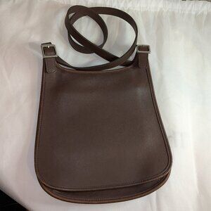 VINTAGE COACH Brown Hippie Boho Leather Crossbody suede Amazing condition Y2K